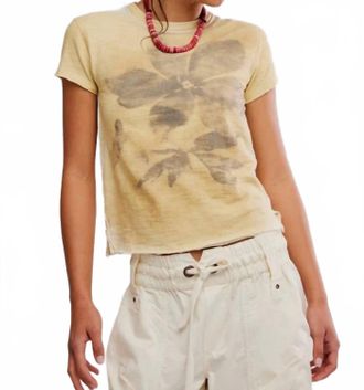 Free People Wall Flower Tee In Washed Tea Combo