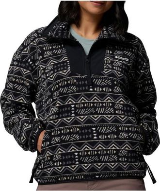 Columbia Sequoia Grove Printed Half Zip Fleecepullover f&uuml;r Damen | schwarz