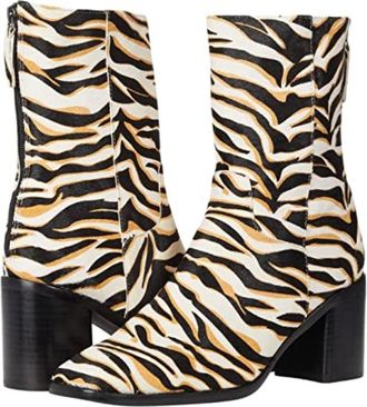 Intentionally blank PG Boots Women Safari Cowhide Leather Block Heel RHS8483