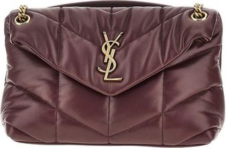 Saint Laurent Leather small Loulou Puffer bag Woman One Size