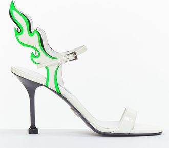 Prada Patent Leather Flame Sandals
