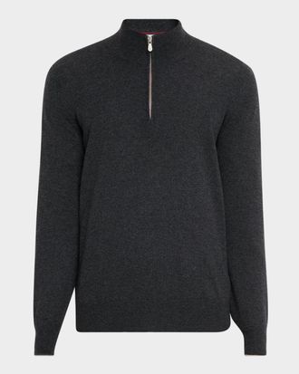 Brunello Cucinelli Men & apos;s Cashmere Quarter-Zip Sweater