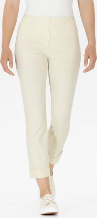 Stehmann 3/4-Hose STEHMANN Igor, Damen, Gr. 44, N-Gr, burro wei&szlig;, Web, Obermaterial: 72% Viskose, 25% Polyamid, 3% Elasthan, figurbetont 3/4-L&auml;nge, Hosen 3/4-H