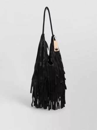 La Milanesa tiered fringe bucket bag