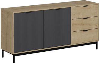 Homemania Aparador 2 Puertas Estilo Moderno Beige