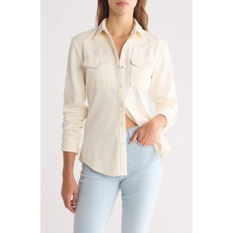 Rag & Bone Wyatt Western Shirt in Ecru at Nordstrom Rack, Size Xx-Small