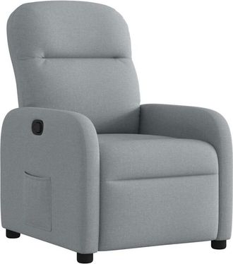 vidaXL Sillón reclinable de tela gris claro Vidaxl