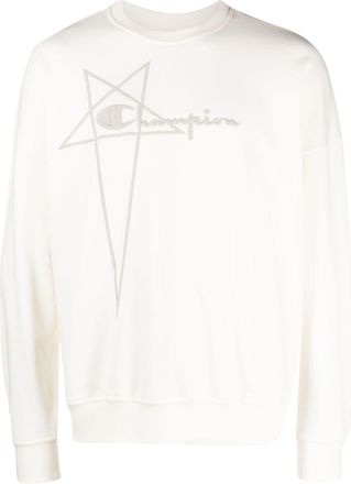 Champion embroidered-logo cotton sweatshirt - men - Cotton - M - Neutrals