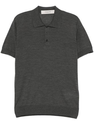 Golden Goose fine-knit polo shirt - men - Virgin Wool - L - Grey