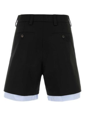 Miu Miu Womens Black Cotton Bermuda Shorts Nero Pantaloni Trousers