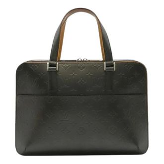 Louis Vuitton Pre-owned Handbags, female, Black, Size: ONE SIZE Pre-owned Monogram Mat Briefcase