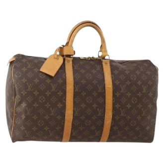 Louis Vuitton Pre-owned Weekend Bags, female, Brown, Size: ONE SIZE Pre-owned Keepall 50 Boston Bag