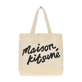 Maison Kitsun&eacute; Handwriting Tote - - Bags - Donna - Rosa - ONE SIZE