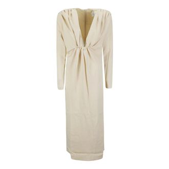 AZ FACTORY Midi Dresses, female, Beige, Size: M Aphrodite Dress - Elegant and Timeless