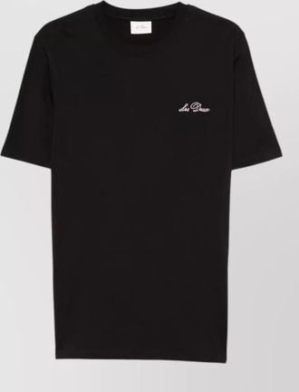 Les Deux wild flower embroidered crew neck t shirt