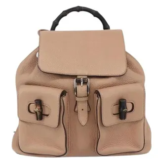 Gucci Pre-owned Backpacks, female, Beige, Size: ONE SIZE Pre-owned Backpack