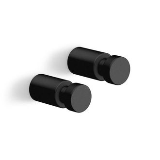 Zack Aivo handdoekhaak set van 2 groot zwart