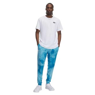 Under Armour Heren Rival Badstof Tie Dye Joggers (Blauw)