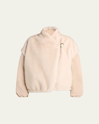 Moncler Chardonneret 2-in-1 Reversible Teddy Down Jacket