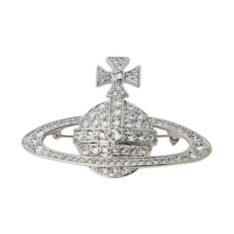 Vivienne Westwood Bas Relief Broche - Dames - Accessoires - Wit - Maat: ONE Size Leer