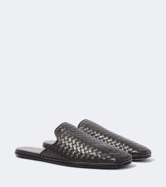Bottega Veneta Palazzo Intrecciato leather mules