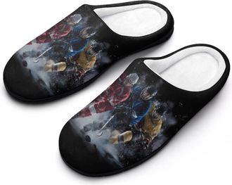 Generic Winter Sports Hockey Player Womens Slippers Winter Warm House Shoes Indoor Outdoor Hotel Slipper