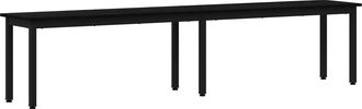 vidaXL Banco Roble Negro 200 X 35 X 45 Cm Madera De Ingenier&iacute;a Vidaxl
