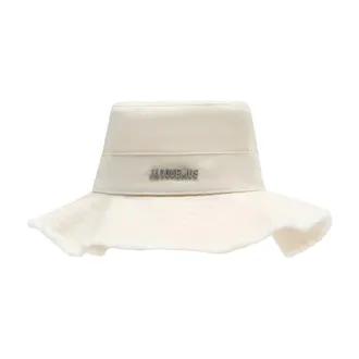Jacquemus Hats, female, White, Size: 58 CM Le Bob Artichaut Bucket Hat