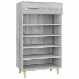 vidaXL Zapatero Madera Contrachapada Gris Sonoma 60x35x105 Cm Vidaxl