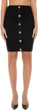 Balmain vichy Knit Skirt