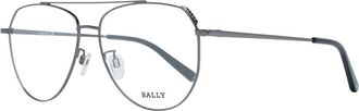 Bally Accessoires, unisex, Grijs, ONE Size, Gunmetal Aviator Optische Monturen