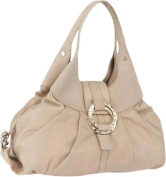 Bulgari Pre-owned Vintage Tote Bag - Dames - Vintage Handtas - Beige - ONE Size - Leer - Vintage