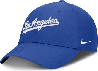 Nike Los Angeles Dodgers Club Alt Logo Nike Mens MLB Adjustable Hat in Blue | NX024EVLD-1U3