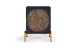 Giner&Colomer Mesita de noche en madera de mango nogal oscuro