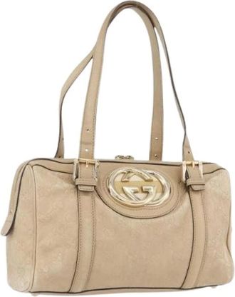 Gucci Pre-owned Handbags, female, Beige, Size: ONE SIZE Pre-owned Vintage Hand Bag