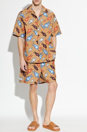 MCM Printed Shorts, Mens, Brown