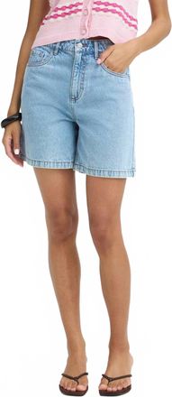 Ichi Kara Denim Shorts In Light Blue