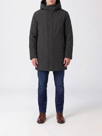 Herno Parka al ginocchio in poliestere con cappuccio regolabile e interni in pile