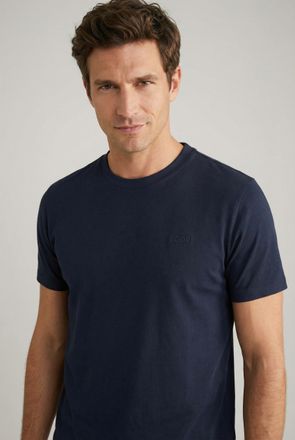 Joop T-Shirt JOOP JEANS Alphis, Herren, Gr. XXL, dunkelblau, Jersey, Obermaterial: 100% Baumwolle, clean, unifarben, normal, Rundhals, Shirts T-Shirt, mit 