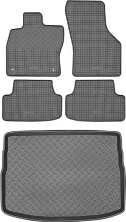 OEM Juego De Alfombrillas De Goma Para Coche Y Maletero Para Volkswagen Golf Vii Van (2012-2020)