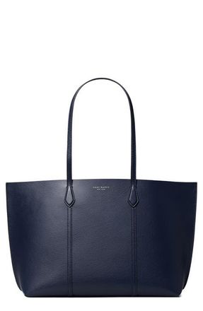 Tory Burch Perry Triple Compartment Leather Tote in Dark Sky at Nordstrom