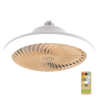 OEM Ventilador De Dormitorio Inteligente Con Control Remoto Led, Modelo Grande, Iluminaci&oacute;n Ambiental Regulable, Base E27, Difusor De Aceites Esenciales, 