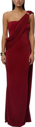JLUXLABEL Golden Veil Maxi Dress in Red at Nordstrom, Size Medium