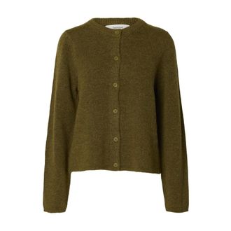 Selected Cardigans - Dames - Truien - Groen - Maat: XL