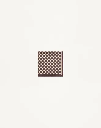 Valentino Garavani Foulard Opticool In Seta Uomo MARRONE/BURRO UNI