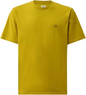 C.P. Company C.p. Company T-shirts en Poloshirts - Heren - T-shirts - Geel - L - Katoen - Tops