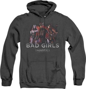 Gildan Injustice Gods Among Us Bad Girls Adult Heather Hoodie / Hooded Sweatshirt