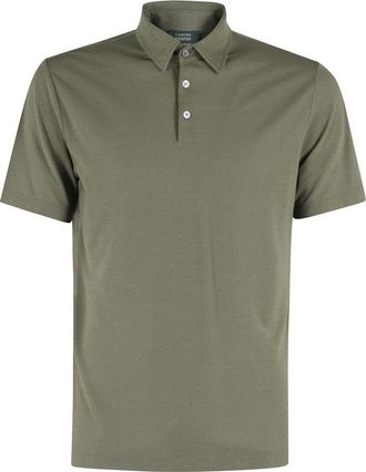 Zanone Ice Cotton Polo Shirt With Buttoned Collar