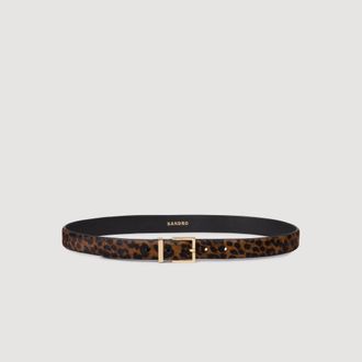 Sandro Pony effect leather belt