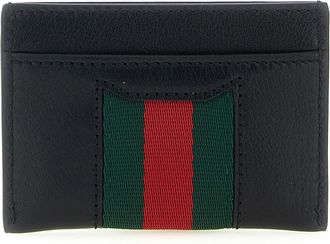 Gucci Womens Black Calfskin Cardholder Accessory